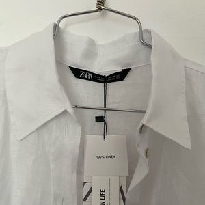 Perfect white oversized linen shirt!